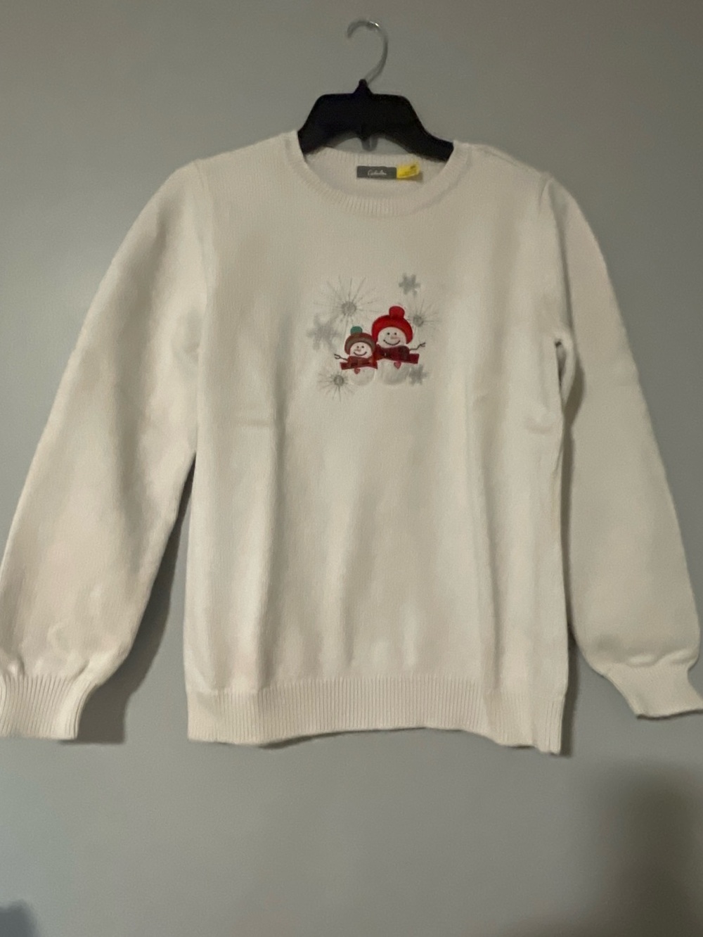 ⛄️Women’s White Holiday Snowman Crewneck Sweater